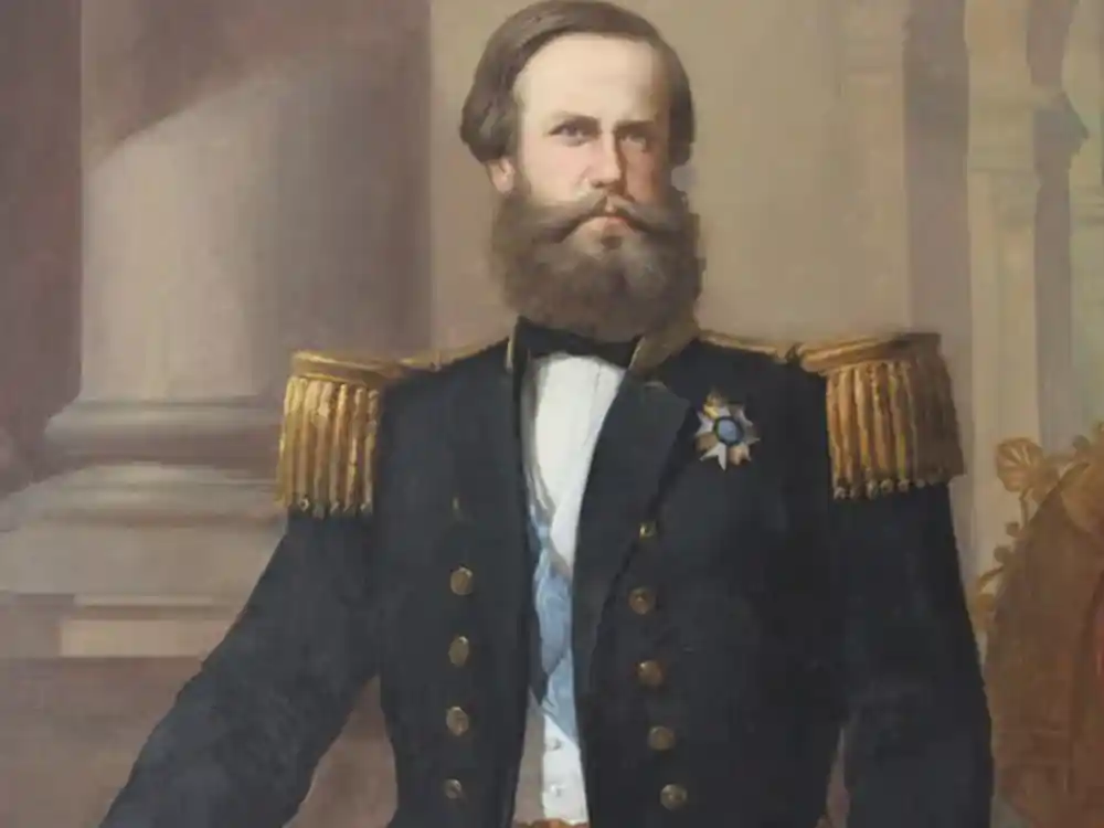 "Retrato de Pedro II", em exposição no Museu Mariano Procópio. — Foto: Prefeitura de Juiz de Fora/Divulgação