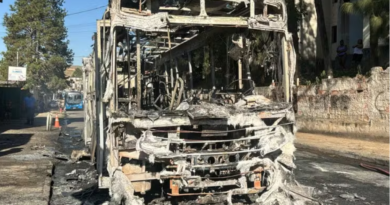 Ônibus urbano incendeia no Bairro Sagrado Coração em Juiz de Fora