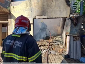 Laje desaba após crianças jogarem combustível em incêndio em Juiz de Fora